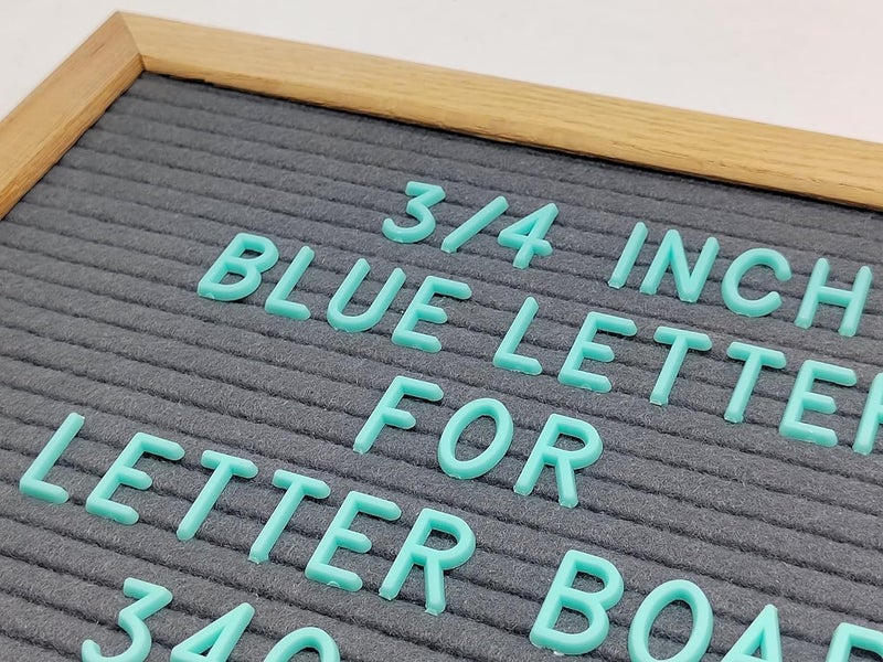 G GAMIT Felt Letter Board Letters Sets - Pre-cut 340pcs 3/4 Inch(0.75") Blue Letters with Canvas Bag(No Board Included) - Image 4